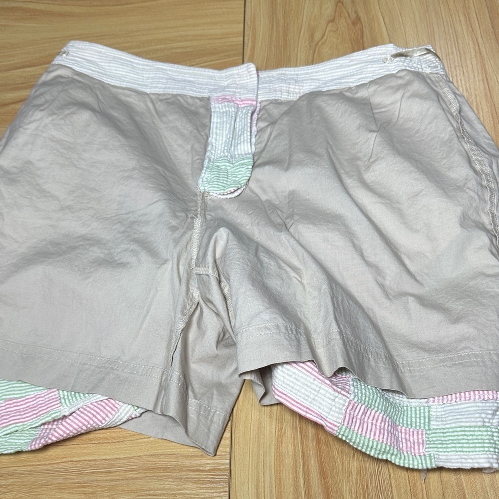 Izod golf  Patchwork Mini Skirt size6 cotton pastel wafle fábric atletic pockets - Picture 11 of 11